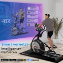 Funzione di intrattenimento smart dell'ellittica AsVIVA E50 Pro per streaming e divertimento durante l'allenamento