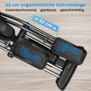Lunghezza del passo ergonomica dell'ellittica AsVIVA E50 Pro per un'esperienza di corsa comoda e naturale